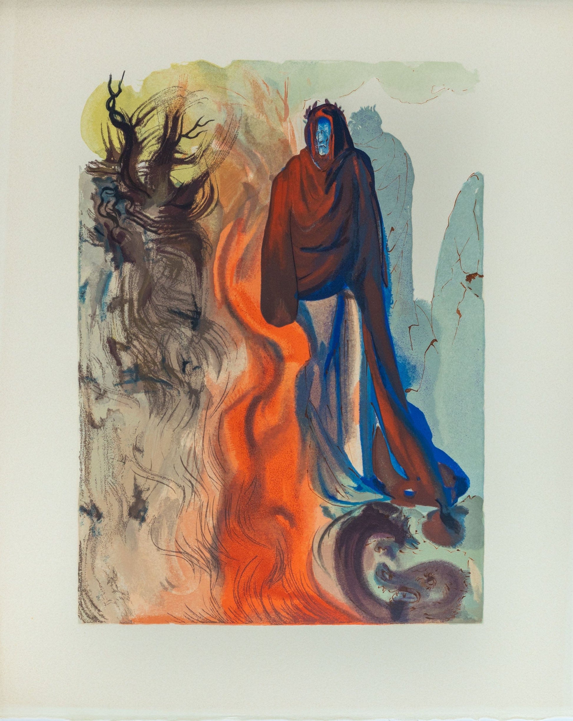 Salvador Dali - The Waterfall of the Phlegethon From the Divine Comedy zoom