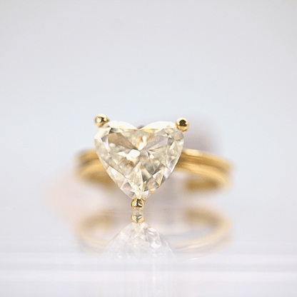 Heart Shaped Diamond 14k Ring 2.85 CTW