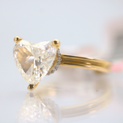 Heart Shaped Diamond 14k Ring 2.85 CTW Alt View