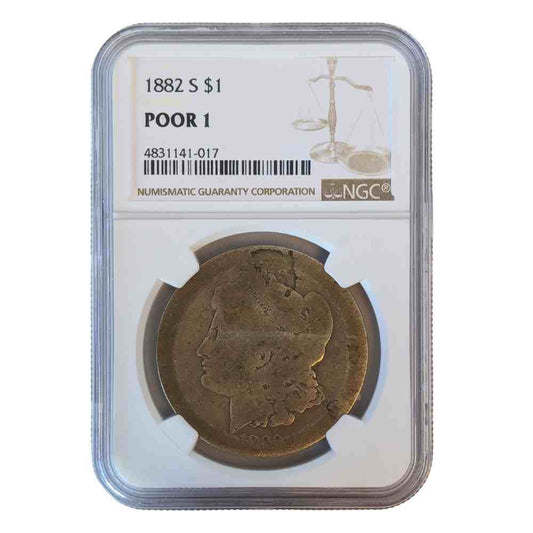 1882 S $1 NGC Poor 1