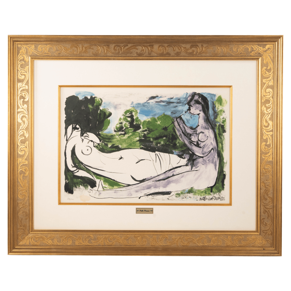 Pablo Picasso: Femme Nue Couché et Joueur de Flûte, La Flûte Double