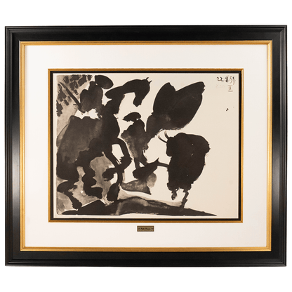 Pablo Picasso: La Passe de Cape, from Toros, 1960