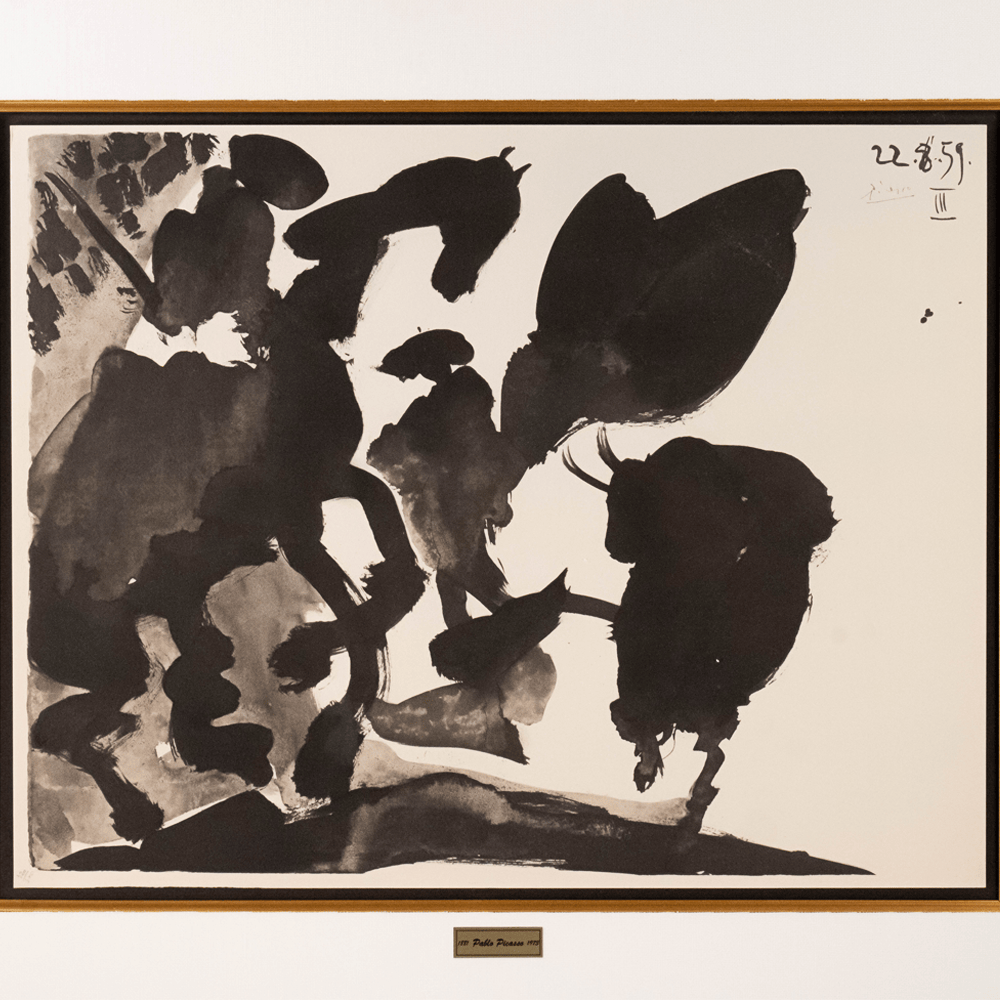 Pablo Picasso: La Passe de Cape, from Toros, 1960