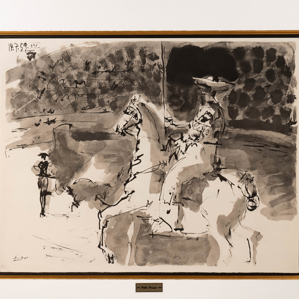 Pablo Picasso: L'Entrée du Picador, from Toros, 1960