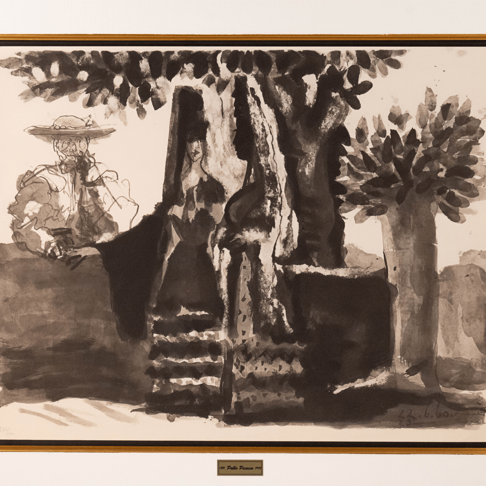 Pablo Picasso: Un Picador et Deux Femmes, from Toros, 1960