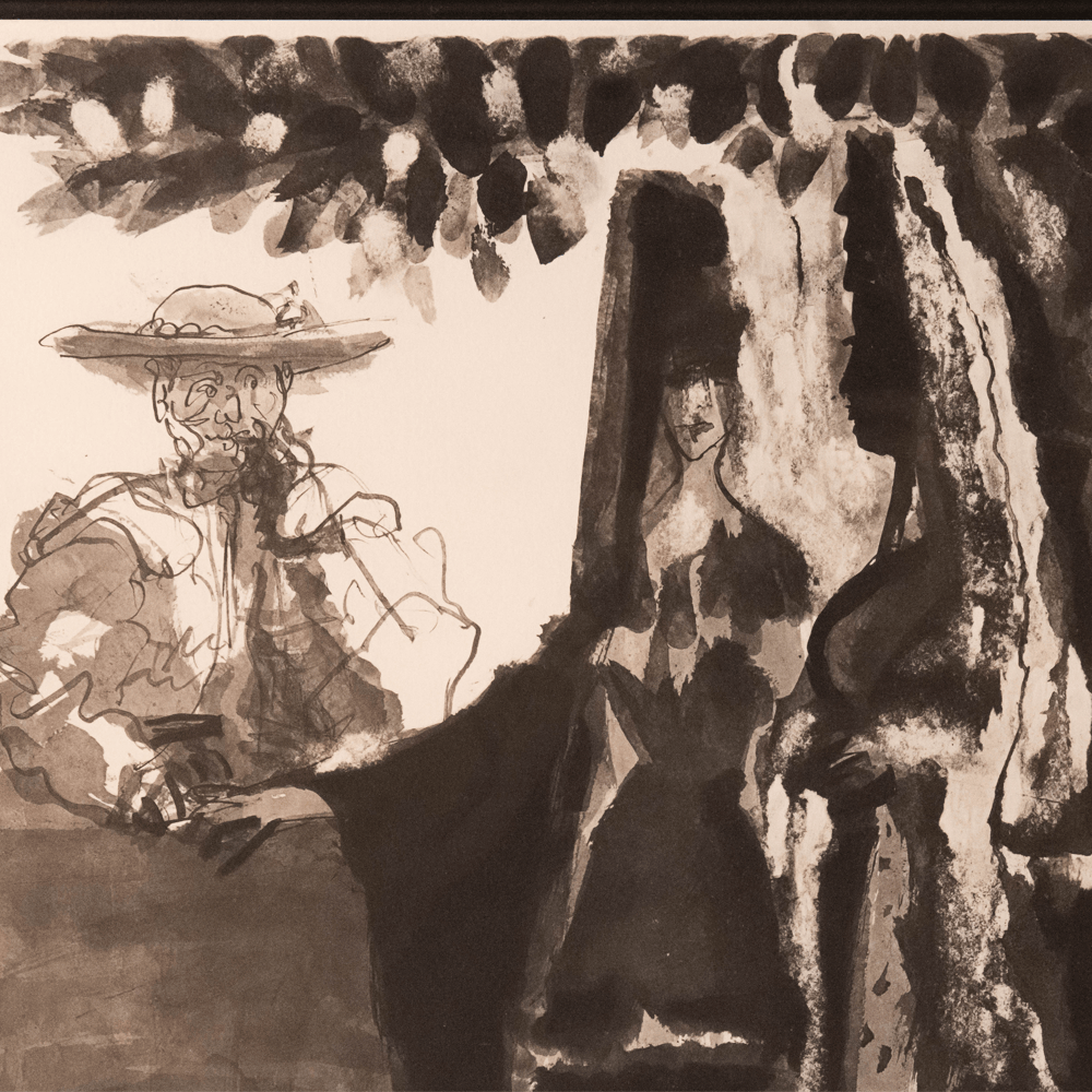 Pablo Picasso: Un Picador et Deux Femmes, from Toros, 1960