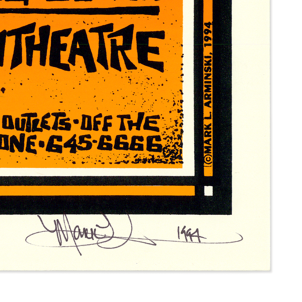 89X Fest, 1994: Original Hand Signed Poster Art Gold & Silver Pawn Shop