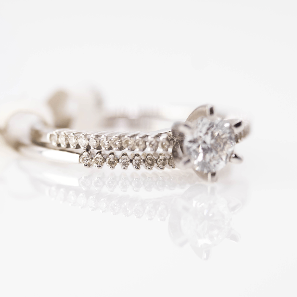 14K Eternity Round Diamond double band Gold & Silver Pawn Shop