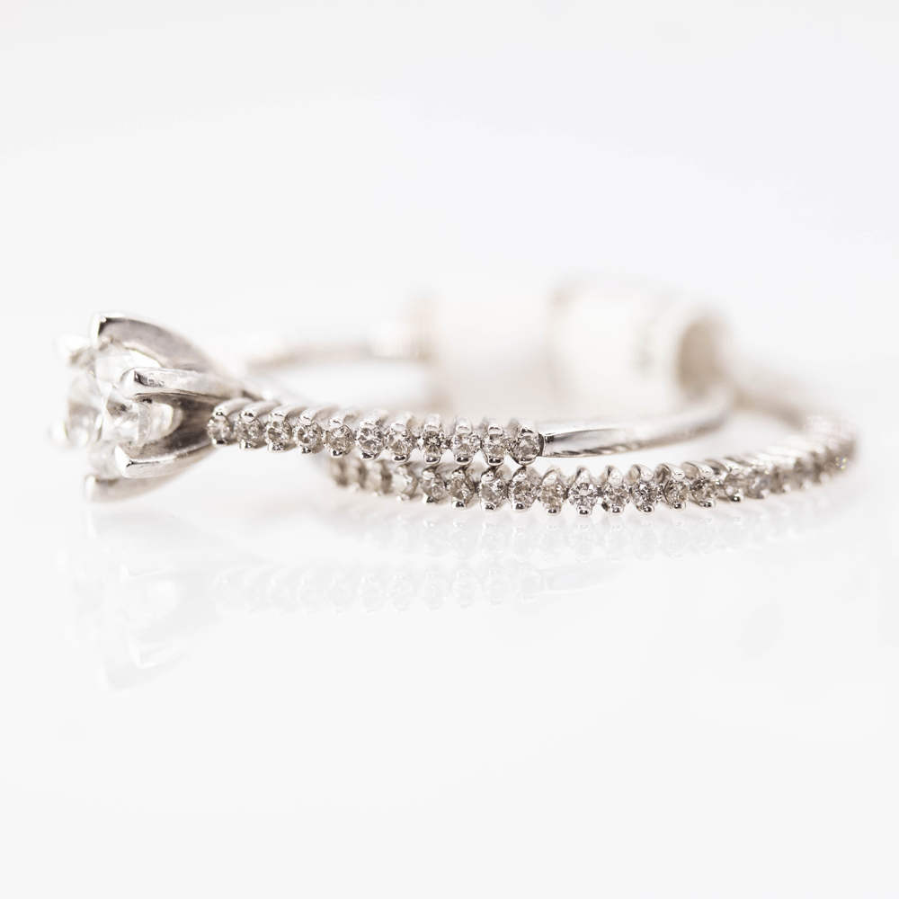 14K Eternity Round Diamond double band Gold & Silver Pawn Shop