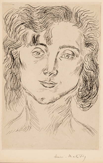 Henri Matisse: Mlle M.M. (Marguerite Matisse)  Original Hand Signed Etching