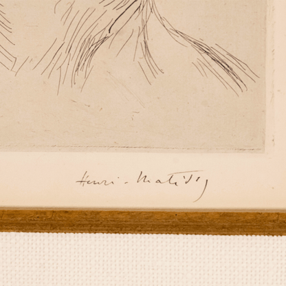 Henri Matisse: Mlle M.M. (Marguerite Matisse)  Original Hand Signed Etching