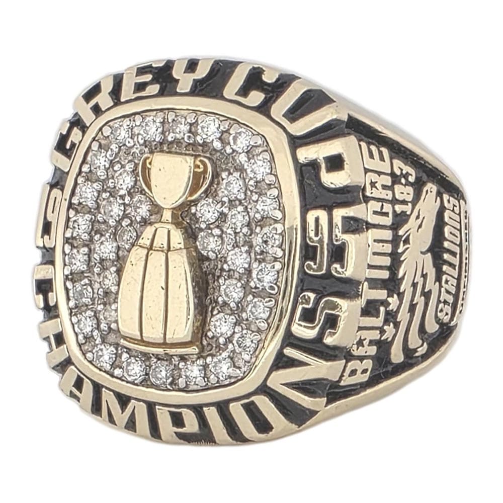 1995 Baltimore Stallions Grey Cup Ring Gold & Silver Pawn Shop