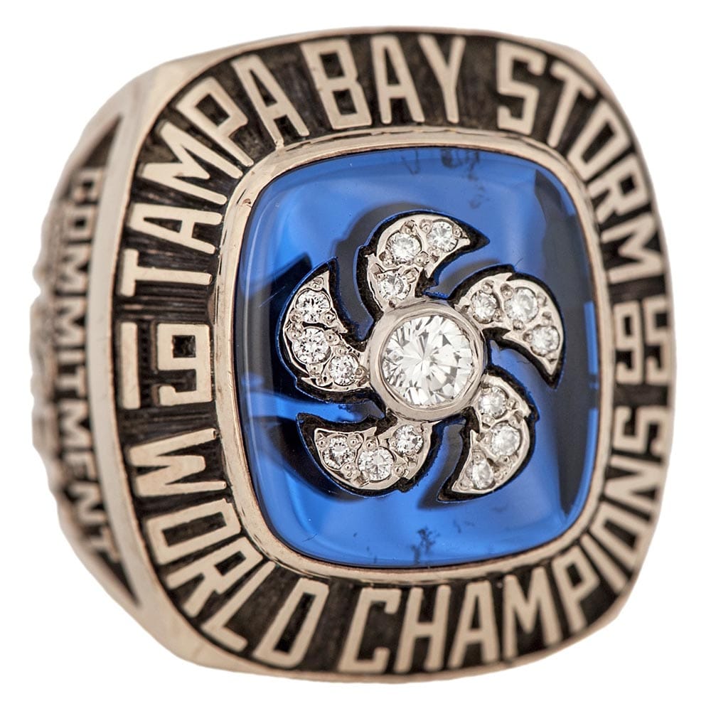 1995 Tampa Bay Storm Arena Football Championship Ring Gold & Silver Pawn Shop