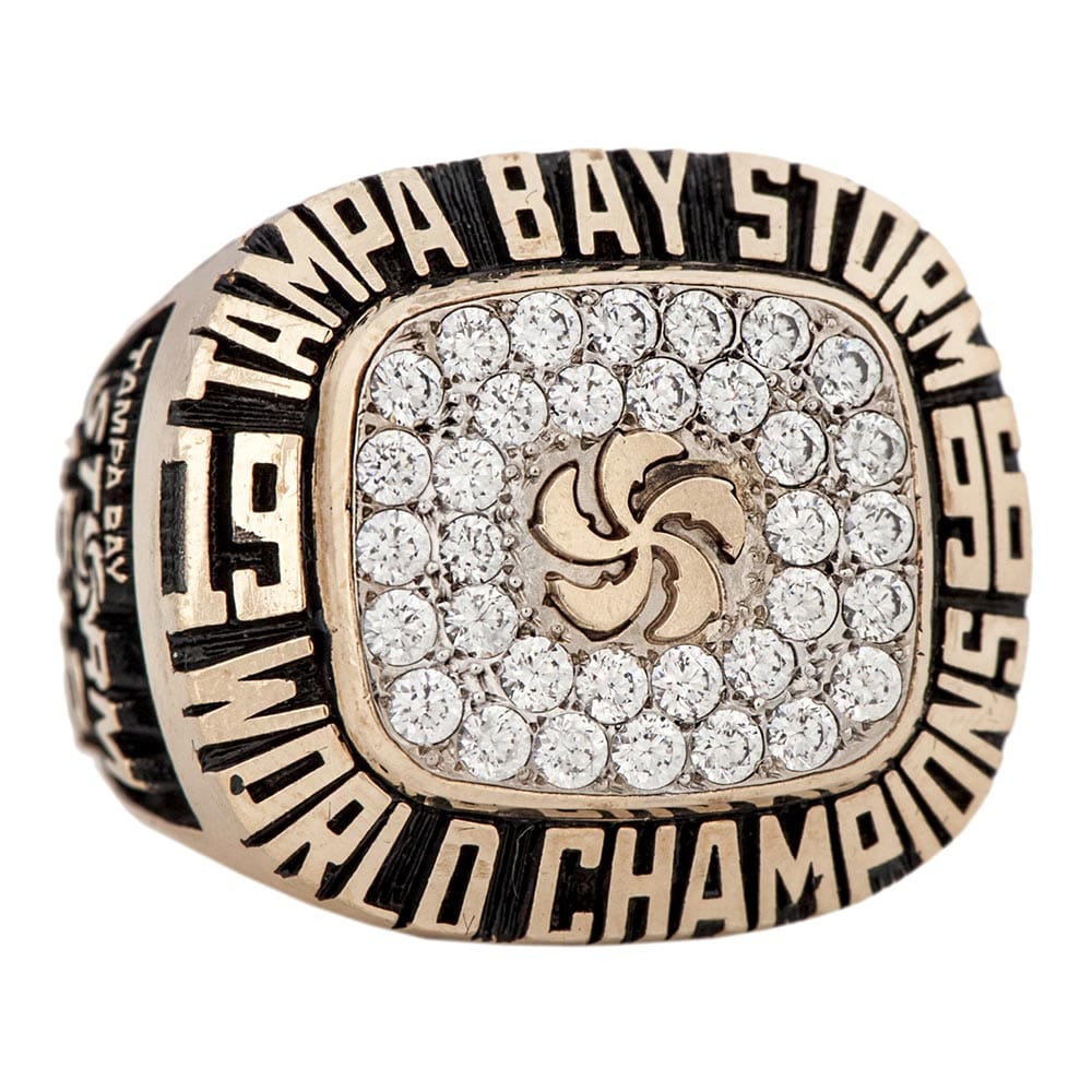 1996 Tampa Bay Storm Arena Football Championship Ring Gold & Silver Pawn Shop