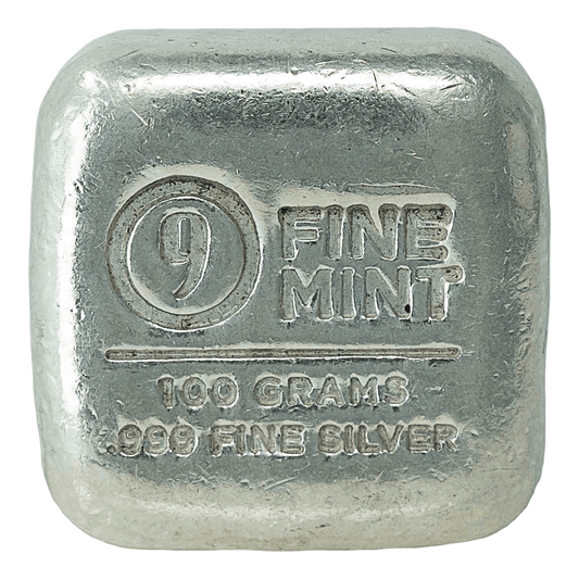 9Fine Mint 100 Grams Fine Silver 
Gold & Silver Pawn Shop