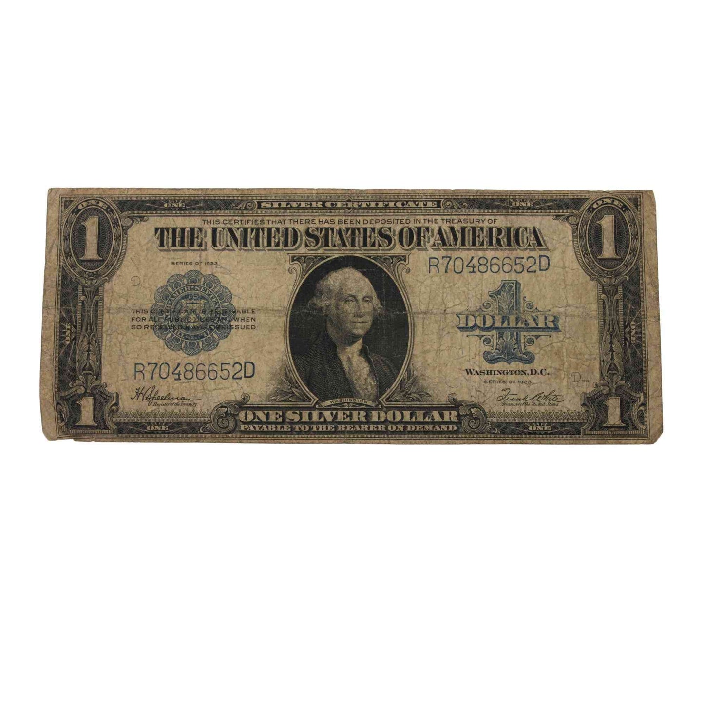 1923 US $1 Dollar Bill Variant 1