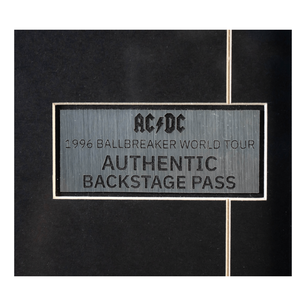 AC/DC 1996 Ballbreaker World Tour Backstage Pass Memorabilia Gold & Silver Pawn Shop