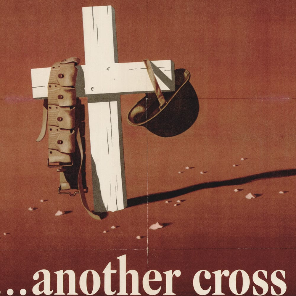 John Atherton: Original "a careless word...another cross" 1943 OWI Poster No. 23 Art G S Pawn