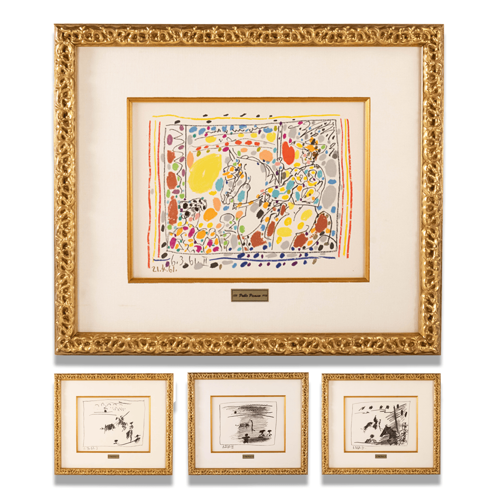 Pablo Picasso: A Los Toros, 1961 Complete Suite of 4 Original Lithographs