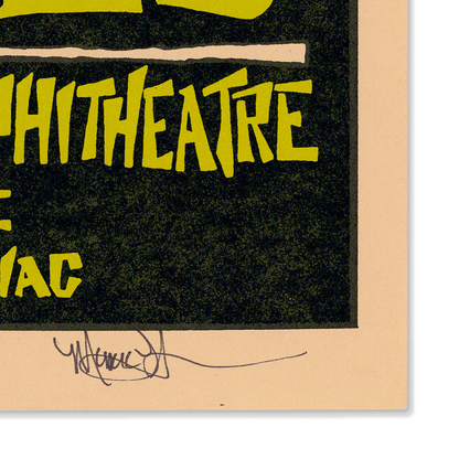 Signature in lower right of 89x Birthday Bash 1994 Concert Poster by Mark Arminski