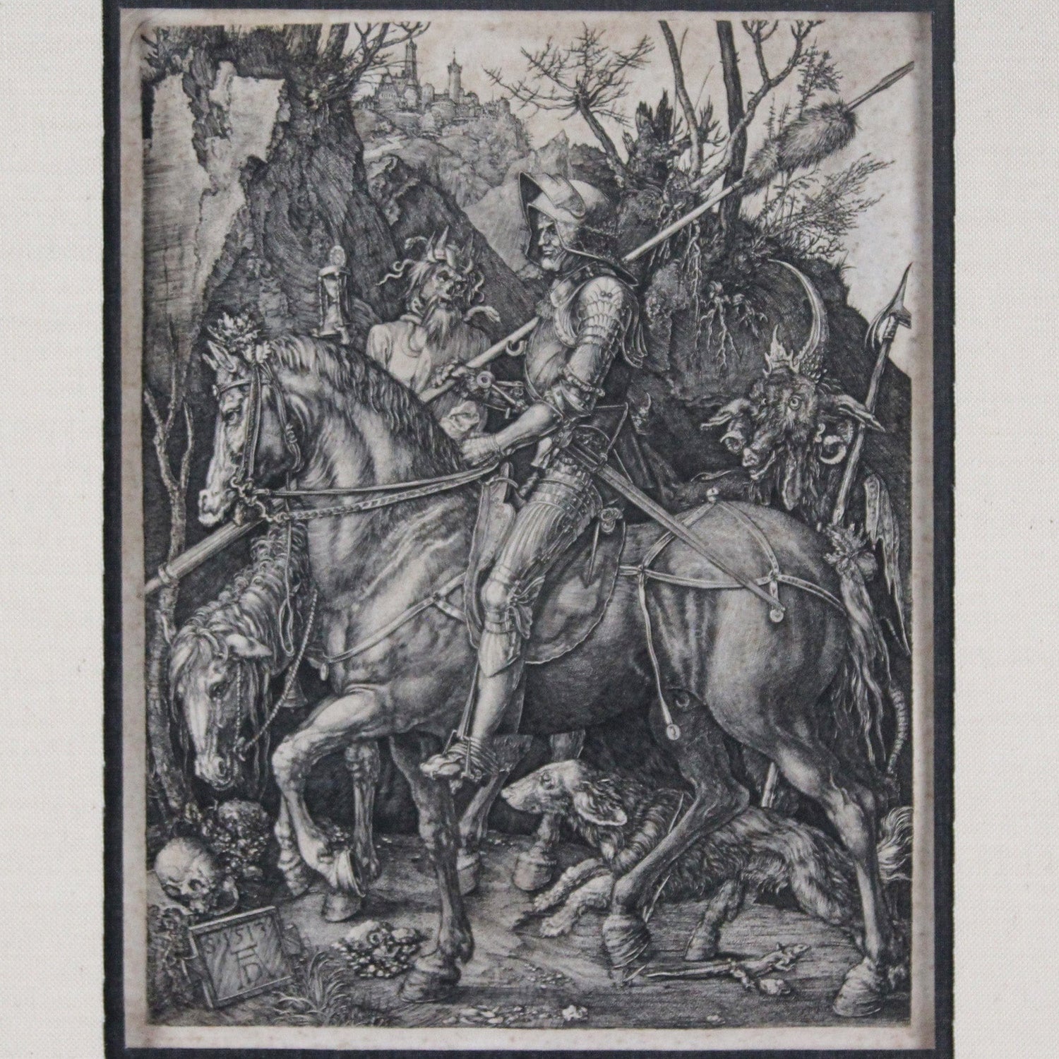 Albrecht Durer; Knight Death and the Devil Close View