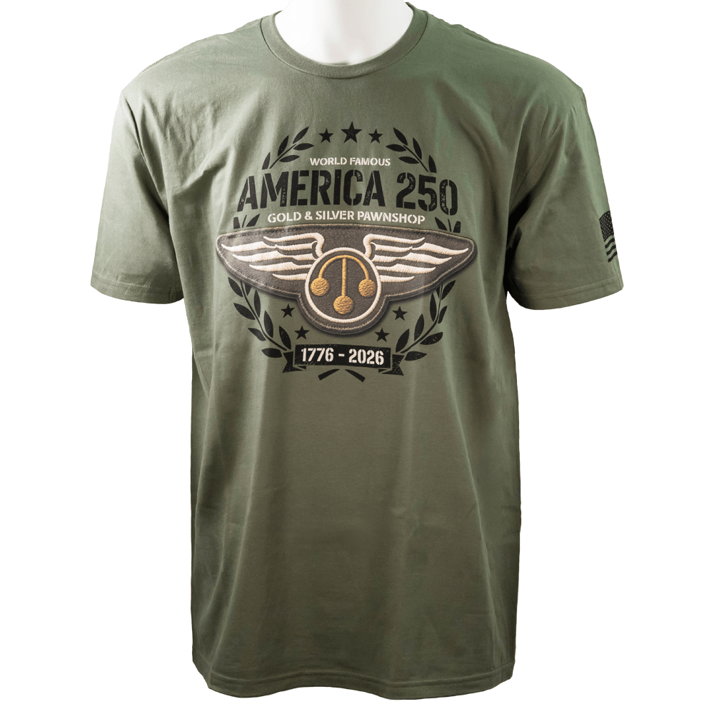 GSP America 250 Commemorative T-Shirt G S Pawn Small Green