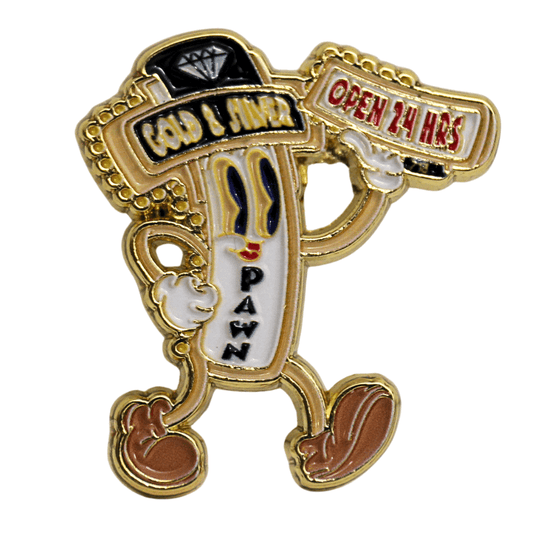 Auggie The Store Sign Pin Gold & Silver Pawn Shop