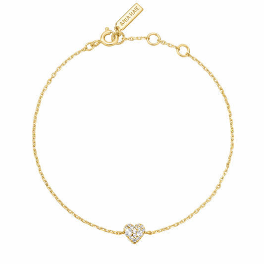 Ania Haie Heart Pave Bracelet Gold & Silver Pawn Shop