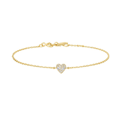 Ania Haie Heart Pave Bracelet Gold & Silver Pawn Shop