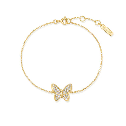 Butterfly Pave Bracelet Gold & Silver Pawn Shop Gold-plated