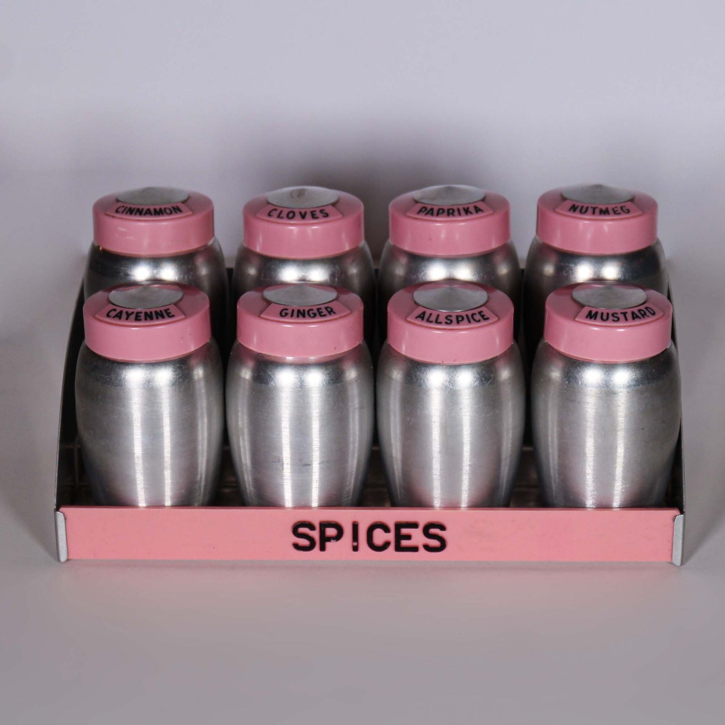 1950s Pink Chrome Kitchen Set Eight