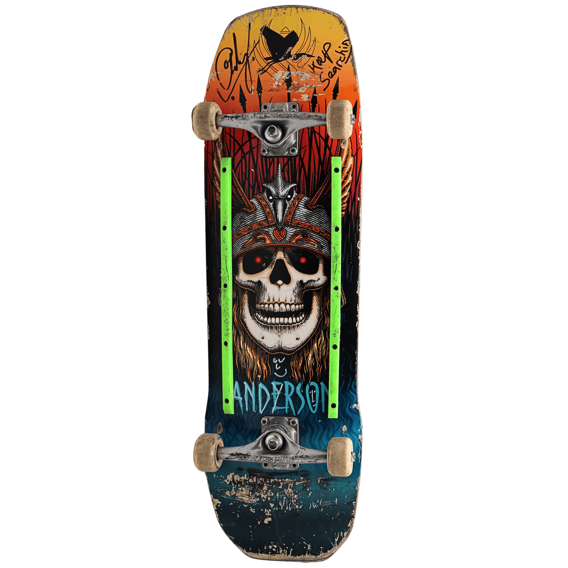 Andy Anderson Signed Powell-Peralta Flight Crane Skull Deck – Gold Andy Anderson Signed Powell-Peralta Flight Crane Skull Deck – Gold