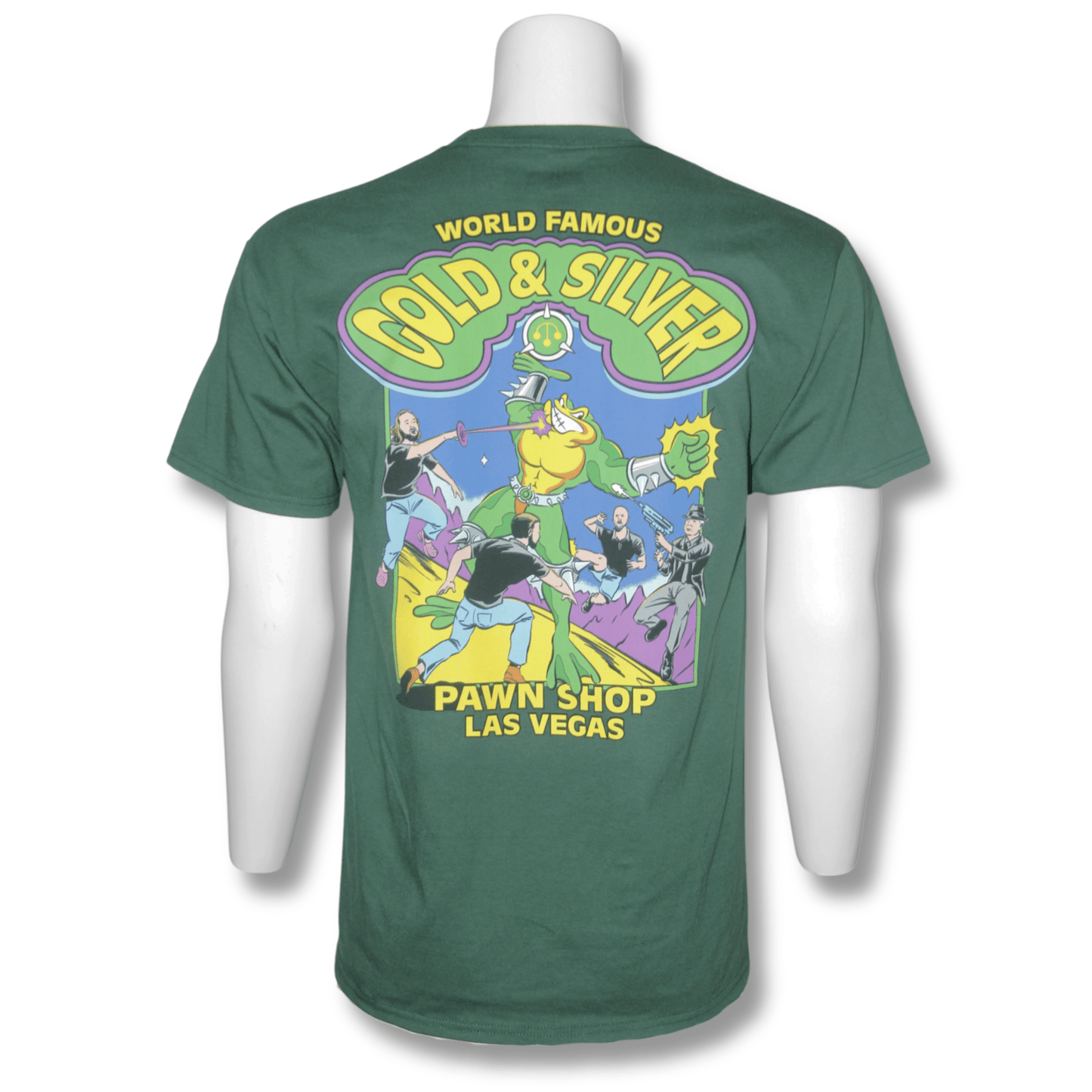 Gold & Silver Battle Toads Tshirt Green 