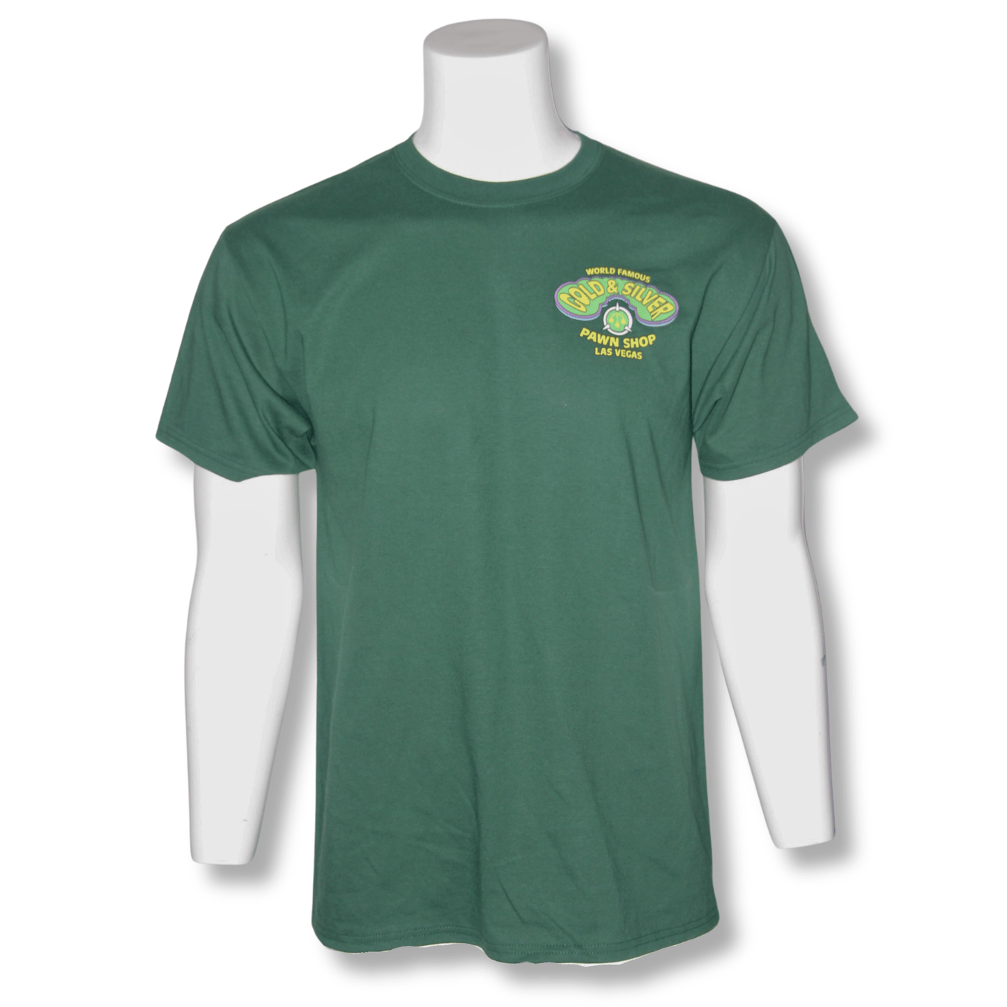 Gold & Silver Battle Toads Tshirt Green Front Zoomed