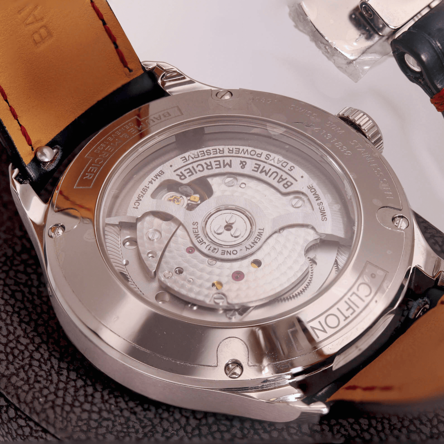 Baume & Mercier SS Clifton Moon-Phase Wristwatch
