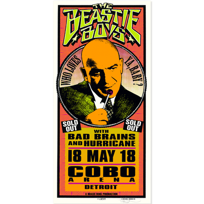 The Beastie Boys: Quadraphonic Tour, 1995, Original Hand Signed Poster Art Gold & Silver Pawn Shop