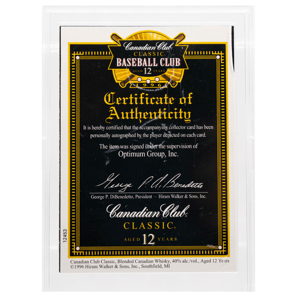 1996 Canadian Club Classic Autographed Card - Billy Williams Gold & Silver Pawn Shop