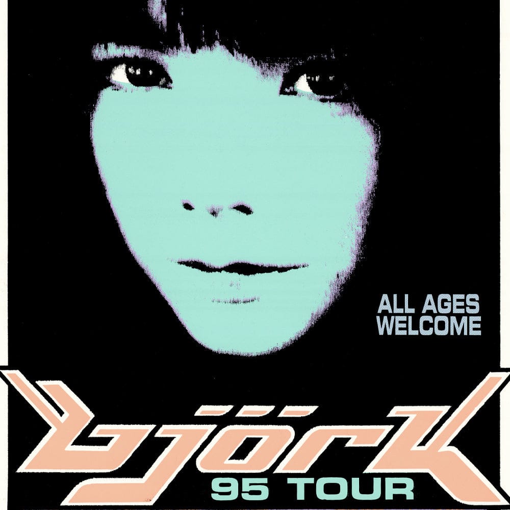 Björk: Post Tour, 1995, Detroit, Original Hand Signed Poster Art Gold & Silver Pawn Shop