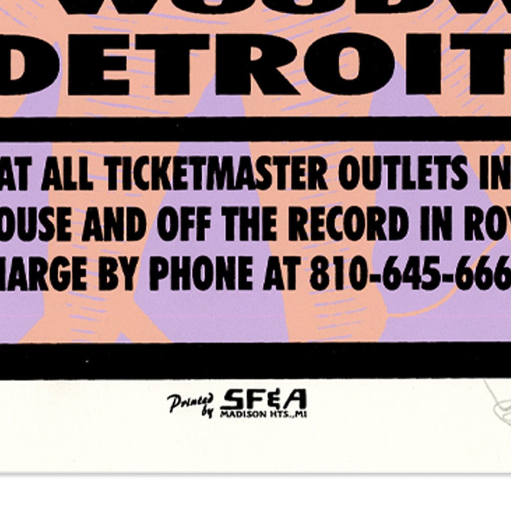 Björk: Post Tour, 1995, Detroit, Original Hand Signed Poster Art Gold & Silver Pawn Shop