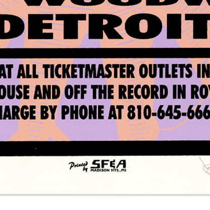 Björk: Post Tour, 1995, Detroit, Original Hand Signed Poster Art Gold & Silver Pawn Shop