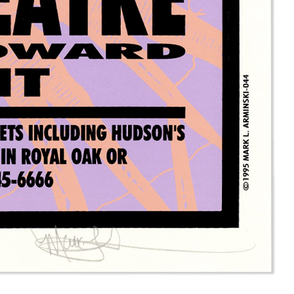 Björk: Post Tour, 1995, Detroit, Original Hand Signed Poster Art Gold & Silver Pawn Shop