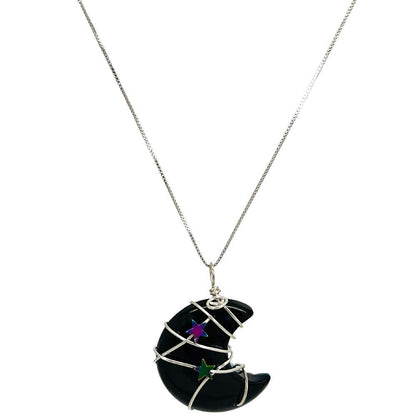 Black  Moon Crystal Necklace Thumbnail