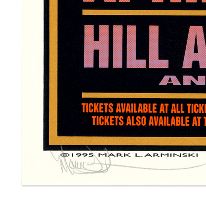 Blues Traveler: Four Tour, 1995, Original Hand Signed Poster Art Gold & Silver Pawn Shop