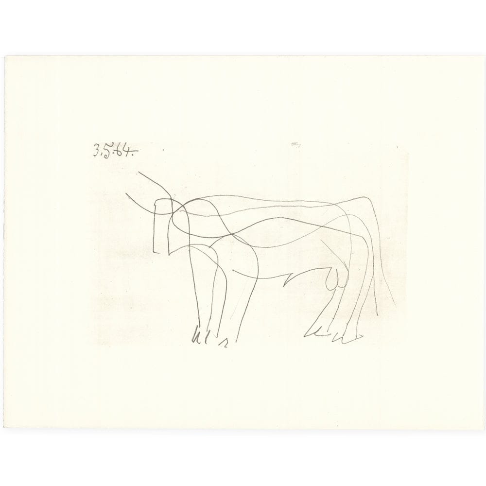 Picasso: Minimalist Bull 3.5.64 Art G S Pawn