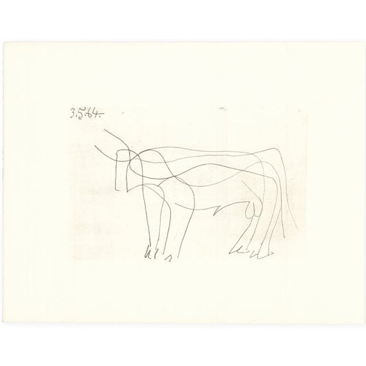 Picasso: Minimalist Bull 3.5.64 Art G S Pawn