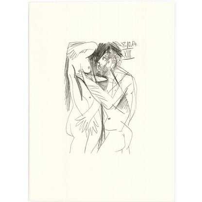 Picasso: Cubist Couple Embracing XIII 8.10.64 Art G S Pawn