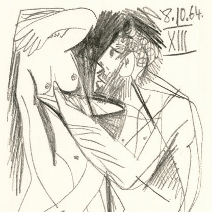 Picasso: Cubist Couple Embracing XIII 8.10.64 Art G S Pawn