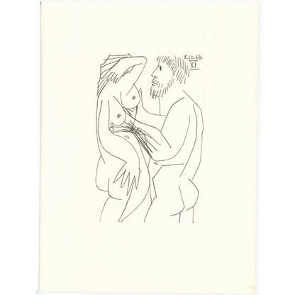 Picasso: Cubist Couple Embracing XI 8.10.64 Art G S Pawn