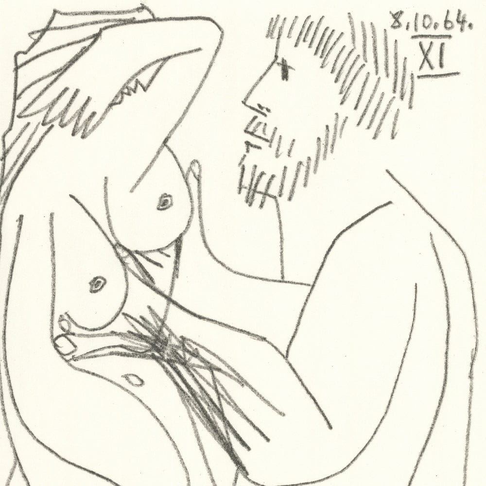 Picasso: Cubist Couple Embracing XI 8.10.64 Art G S Pawn