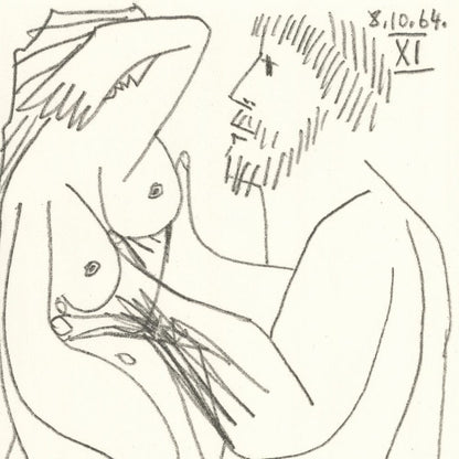Picasso: Cubist Couple Embracing XI 8.10.64 Art G S Pawn